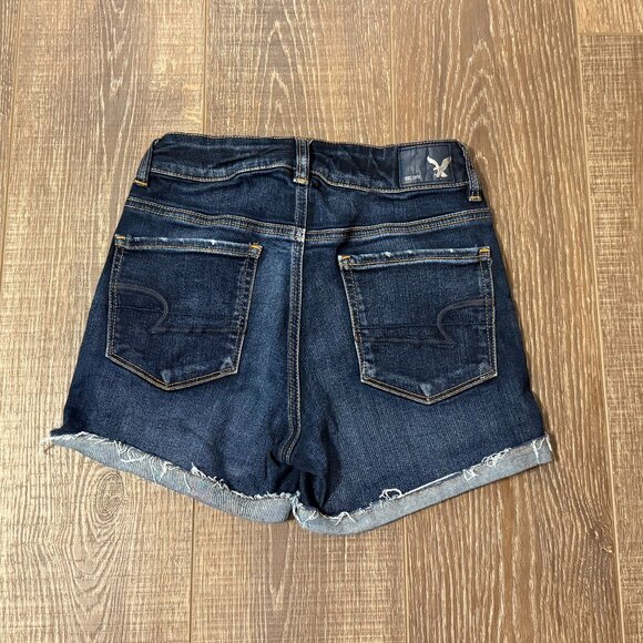 American Eagle Hi-Rise Shortie Shorts - Size 0 - Picture 1 of 13